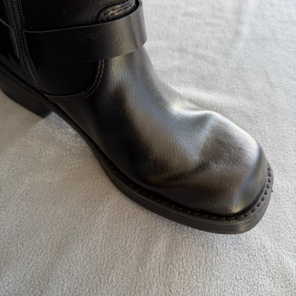Women's Rebel Tall Moto Buckle Boots - Wild Fable Black 10 - Picture 8 of 13